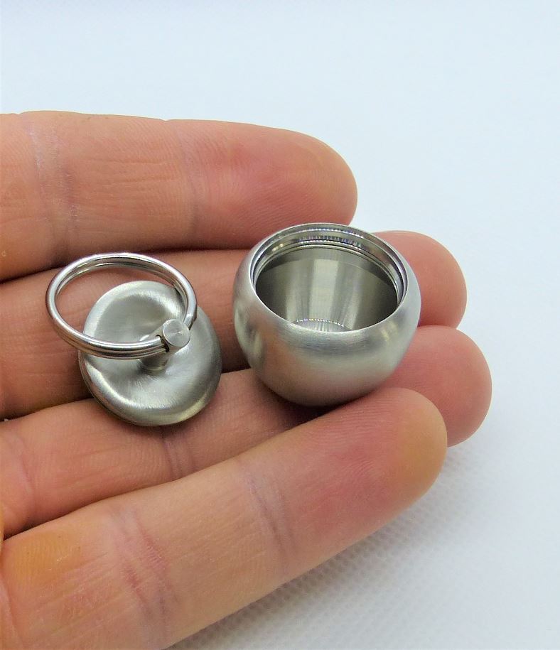 Zásobník na šňupací tabák nerezový 25 mm